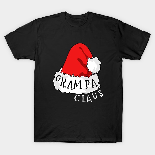 Grampa Claus Santa Hat Christmas Matching Family Pajama T-Shirt by PowderShot